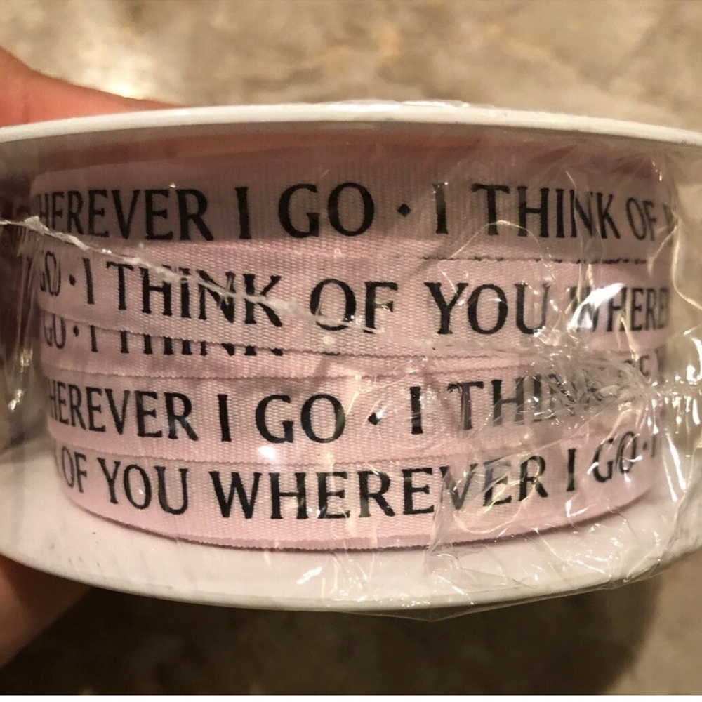 Pink Wrapping Ribbon - I Think Of You Wherever I Go